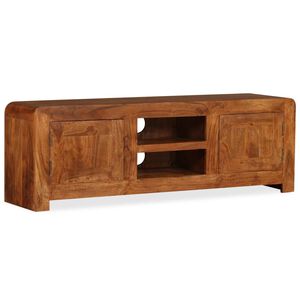 vidaXL TV-Schrank Massivholz mit Honigfarbenem Finish 120x30x40 cm