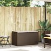 vidaXL Outdoor-Sitzbank mit Stauraum und Kissen Braun 100 cm