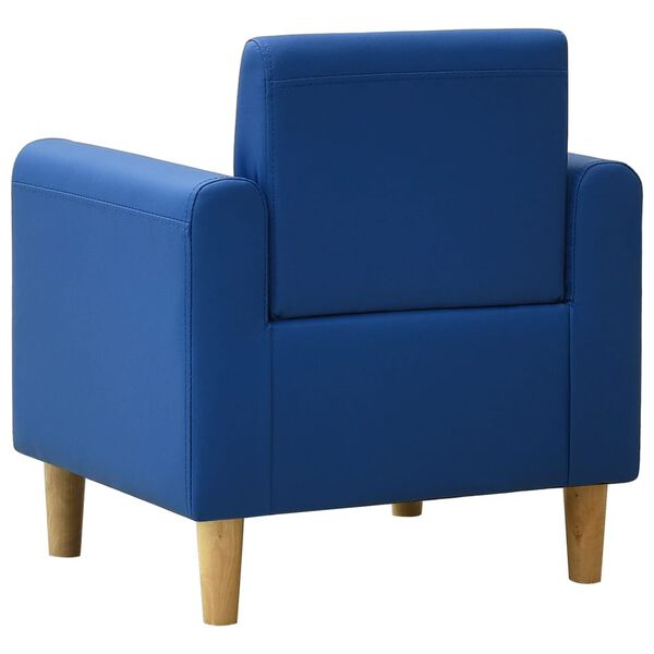 vidaXL Kindersofa Blau Kunstleder