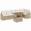 vidaXL Gartensofa-set 7 Stk. Beige und Creme