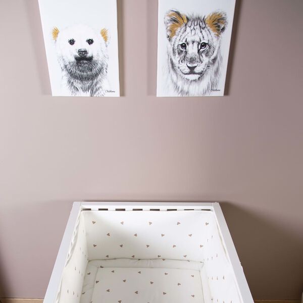 CHILDHOME &Ouml;lgem&auml;lde L&ouml;we Gold 30x40cm