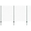 vidaXL Maschendrahtzaun mit Pfosten 10 x 1,4 m PVC-beschichteter Stahl