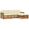 vidaXL Outdoor-Sofagarnitur 4 stk. Natur und Creme