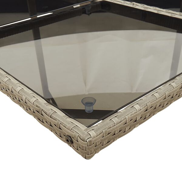 vidaXL 17-tlg. Garten-Essgruppe mit Kissen Grau Poly Rattan