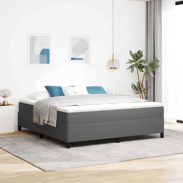 vidaXL Boxspringbett Hellgrau 180 x 200 cm Samt