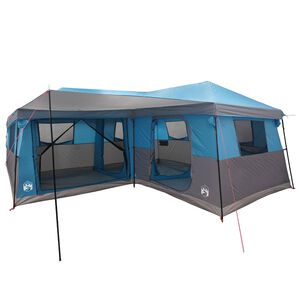vidaXL Familienzelt mit Regenfly wasserdicht 14 Personen Blau