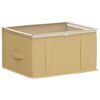 vidaXL Aufbewahrungsbox mit transparentem Oberfenster Creme Vliesstoff