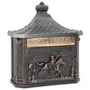 vidaXL Wandmontierter Briefkasten mit T&uuml;r Bronze 40,5 x 16 x 45 cm