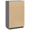 vidaXL Highboard Grau 74x35x117 cm Massivholz Kiefer