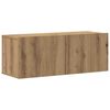 vidaXL 7-tlg. TV-Schrank-Set Wandmontage Artisan-Eiche Holzwerkstoff