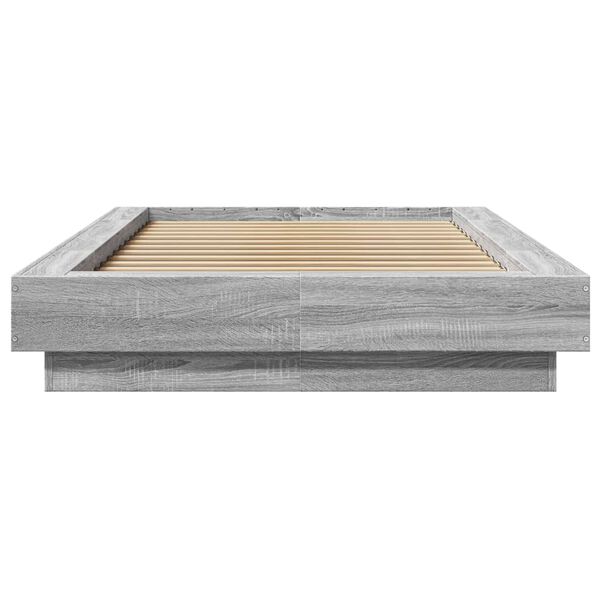 vidaXL Bettgestell Grau Sonoma 90x190 cm Holzwerkstoff