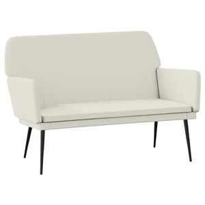 vidaXL Sitzbank Creme 108x79x79 cm Samt