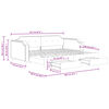 vidaXL Tagesbett Ausziehbar mit Schubladen Dunkelgrau 100x200 cm Stoff