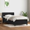 vidaXL Boxspringbett mit Matratze Schwarz 90x210 cm Samt