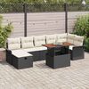 vidaXL Garten-Sofa-Set 8 pcs Schwarz Poly-Rattan