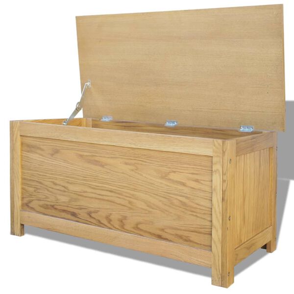 vidaXL Aufbewahrungstruhe 90x45x45 cm Massivholz Eiche
