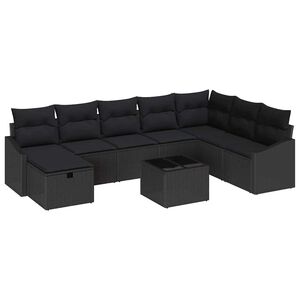 vidaXL Sofa Set mit Kissen 8 pcs Poly-Rattan