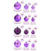 vidaXL Weihnachtskugeln 100 Stk. Lila &Oslash;3/4/6 cm