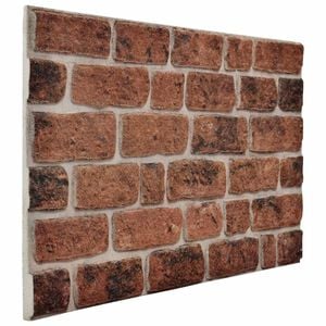 vidaXL Wandpaneele 10 pcs Braunes Ziegel 100 x 50 cm EPS-Schaum