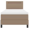vidaXL Boxspringbett mit Matratze Cappuccino 90 x 200 cm Kunstleder