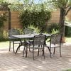 vidaXL Garten Essgruppe 5 pcs Schwarz Aluminium