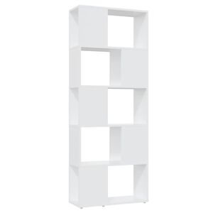 vidaXL B&uuml;cherregal Raumteiler Wei&szlig; 60x24x155 Holzwerkstoff