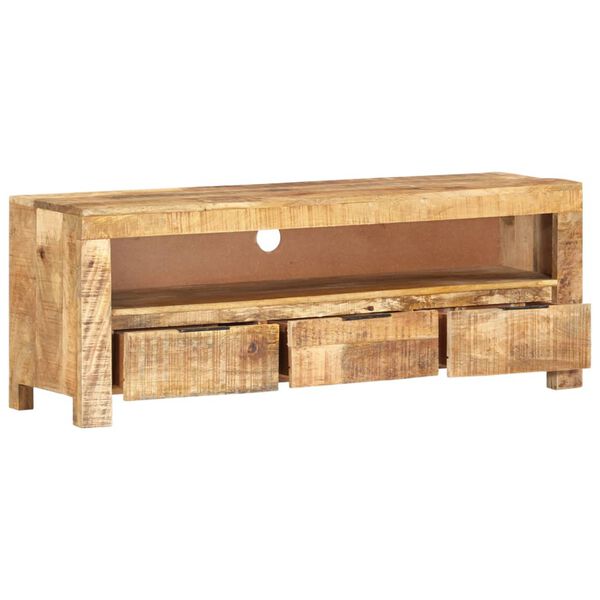 vidaXL TV-Schrank 110x30x40 cm Raues Mangoholz