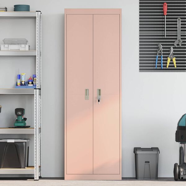 vidaXL Aufbewahrungsschrank 2 pcs Rosa 60 x 40 x 180 cm Stahl
