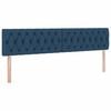 vidaXL Bett mit Stauraum und LED mit Matratze Blau 200 x 200 cm Stoff