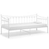 vidaXL Schlafsofa Bettgestell Wei&szlig; Metall 90x200 cm