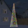vidaXL LED-Weihnachtsbaum f&uuml;r Fahnenmast 1534 LEDs Mehrfarbig 500 cm