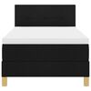 vidaXL Boxspringbett mit Kissen Schwarz 100 x 200 cm Stoff