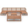 vidaXL 10-tlg. Garten-Lounge-Set Honigbraun Massivholz Kiefer