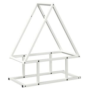 vidaXL Brennholzregal Wei&szlig; 50x25x60 cm Kaltgewalzter Stahl