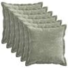 vidaXL Kissenbezug 6 pcs HOUTEN Gr&uuml;n 40 x 40 cm Chenille-Stoff