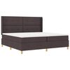vidaXL Boxspringbett mit Matratze Dunkelbraun 200 x 200 cm Stoff