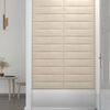 vidaXL Wandpaneele 12 Stk. Creme 60x15 cm Samt 1,08 m²