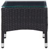 vidaXL 2-tlg. Garten-Lounge-Set mit Auflage Poly Rattan Schwarz