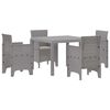 vidaXL Garten Essgruppe 5 pcs Hellgrau Polypropylen