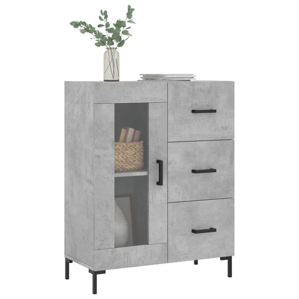 vidaXL Sideboard Betongrau 69,5x34x90 cm Holzwerkstoff