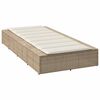 vidaXL Sonnenliege mit schwebender Auflage Beige Poly Rattan