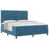 vidaXL Boxspringbett mit Matratze Dunkelblau 180 x 200 cm Samt