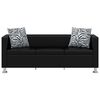 vidaXL Sofa 3-Sitzer Kunstleder Schwarz