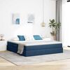 vidaXL Aufbewahrungsbett mit Matratze Blau 180 x 200 cm Polyester