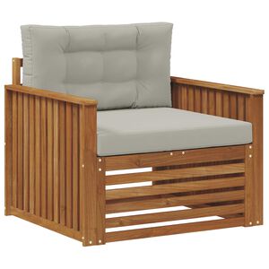 vidaXL Outdoor-Sofagarnitur Massives Akazienholz und Polyester Natur