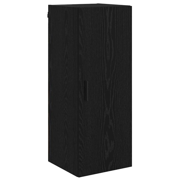 vidaXL Wandschrank Schwarz Eichen-Optik 34,5 x 34 x 90 cm