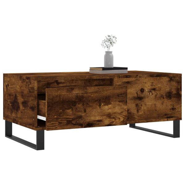 vidaXL Couchtisch R&auml;uchereiche 90x50x36,5 cm Holzwerkstoff