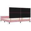 vidaXL Boxspringbett mit Kopfteil Rosa 200 x 200 cm Samt