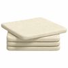 vidaXL Sitzkissen 4 Stk. Cordstoff Creme 40 x 40 x 3 cm