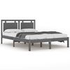 vidaXL Massivholzbett Grau 120x200 cm